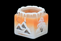  CUBE FOR CANDLE - ORANGE COLOR