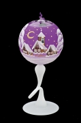 BALL FOR CANDLE ON STAND - VIOLET COLOR