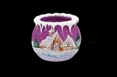 BOWL FOR CANDLE NOT CUT THROUGH - VIOLET COLOR