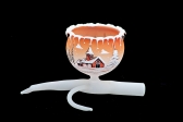 GLASS TWIG 1 BOWL - ORANGE COLOR