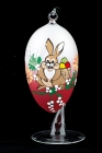 EGG WITH MOTIF OF HARE - RED COLOR