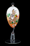 EGG WITH MOTIF OF HARE - ORANGE COLOR