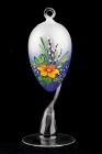  EGG WITH MOTIF OF FLOWER - BLUE COLOR